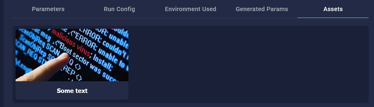 Assets in report
