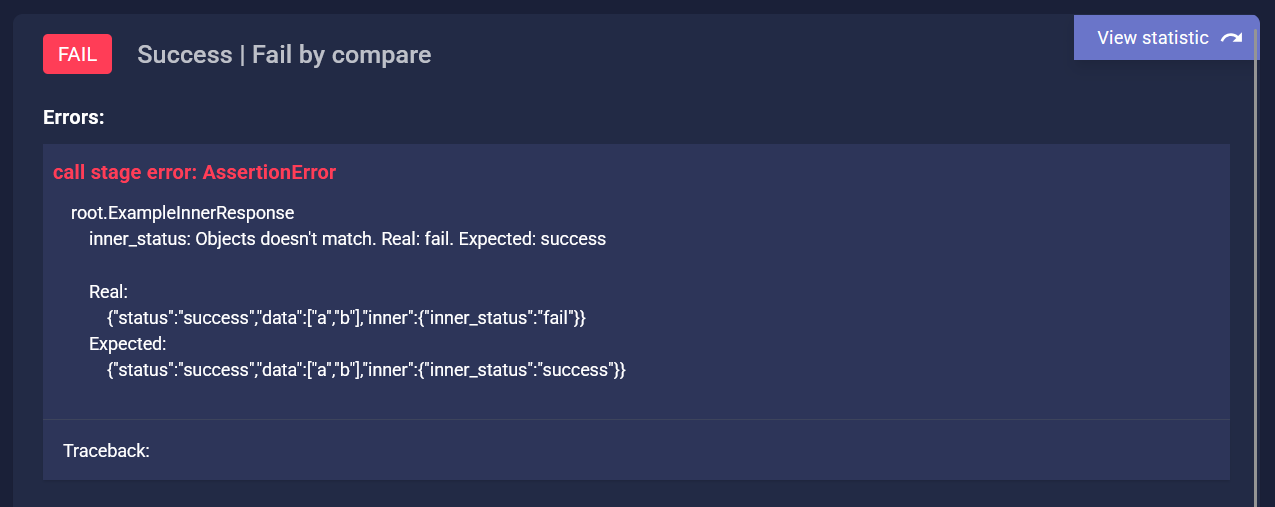 Comparation error in report