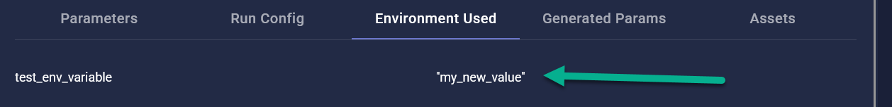 Env variable in report