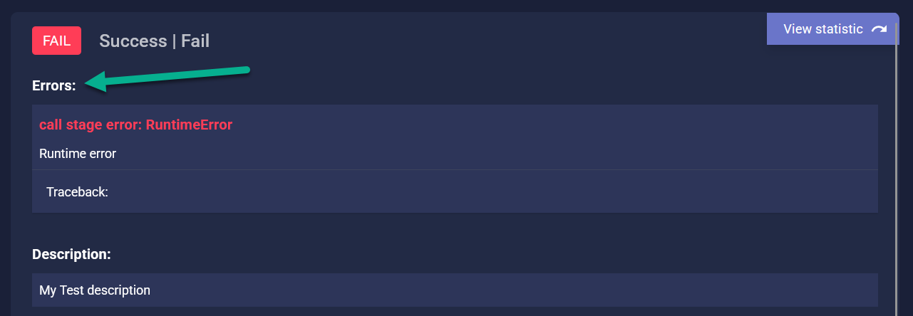 Errors in report