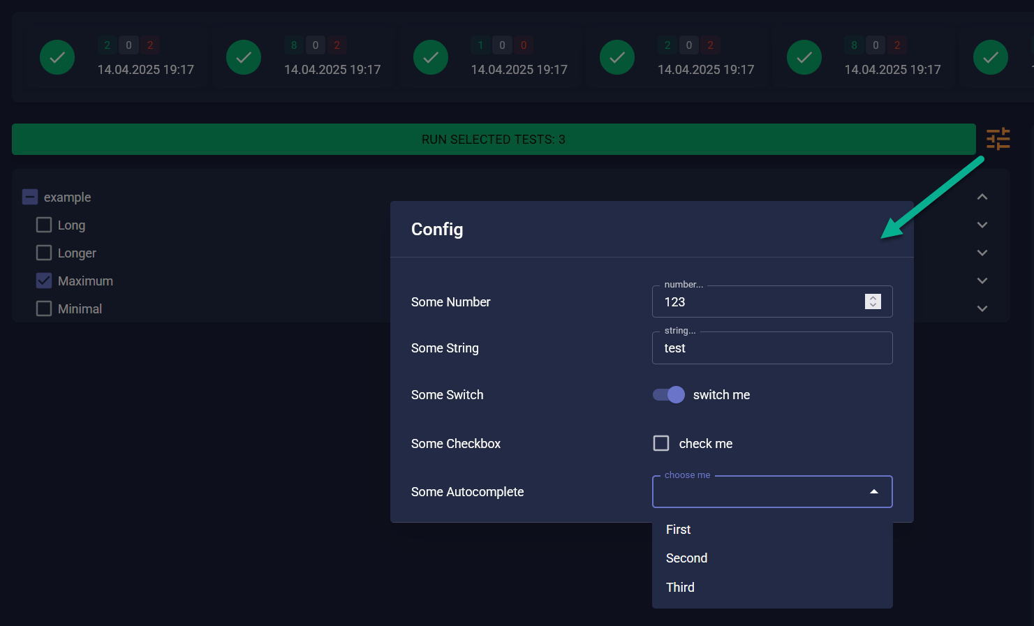 Configure Test Run